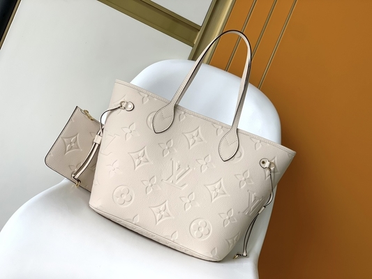 Preloved Gemerkte MM. van Neverfull van het Monogramcanvas Beige Tote Bag