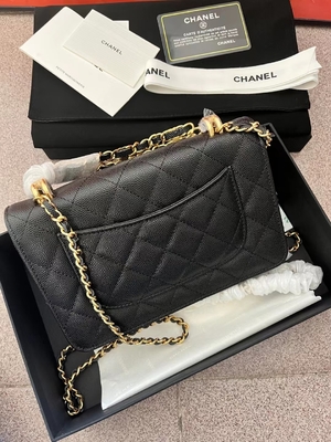 Klassieke KWOC Ketting op Portefeuille Chanel Small Handbag AP3019
