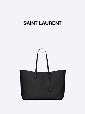 1.4lb geweven Leer Gemerkt Dameshandtas Zwarte YVES SAINT LAURENT-Oost-west Kalfslederzak
