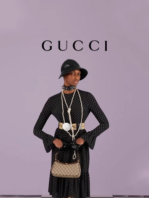Kleine GG Opperste de Schouderzak GUCCI Ophidia van Underarm van het Canvasleer