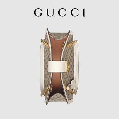 GG Gucci Aangepast de Zak Middelgroot Opperst Canvas van de Hangslotschouder