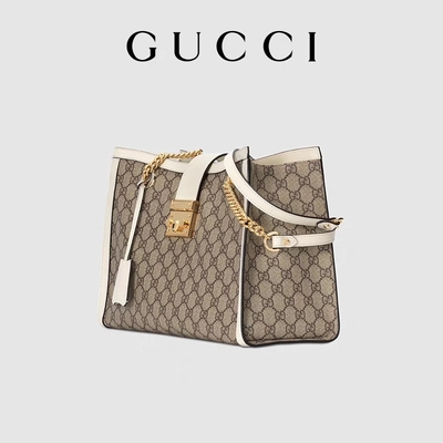 GG Gucci Aangepast de Zak Middelgroot Opperst Canvas van de Hangslotschouder