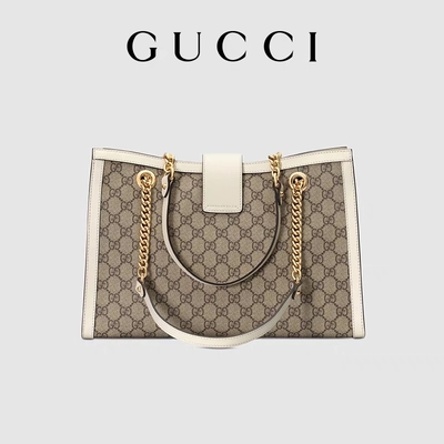 GG Gucci Aangepast de Zak Middelgroot Opperst Canvas van de Hangslotschouder