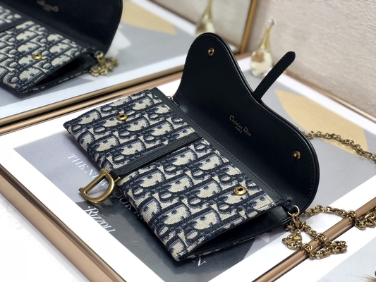 OEM Gemerkt Zadel Lang Dior Oblique Jacquard Pouch Wallet