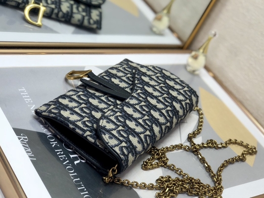 OEM Gemerkt Zadel Lang Dior Oblique Jacquard Pouch Wallet