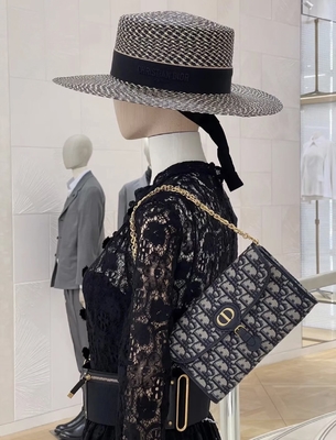 OEM Gemerkt Zadel Lang Dior Oblique Jacquard Pouch Wallet
