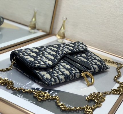 OEM Gemerkt Zadel Lang Dior Oblique Jacquard Pouch Wallet