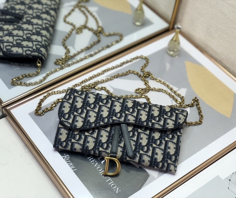 OEM Gemerkt Zadel Lang Dior Oblique Jacquard Pouch Wallet