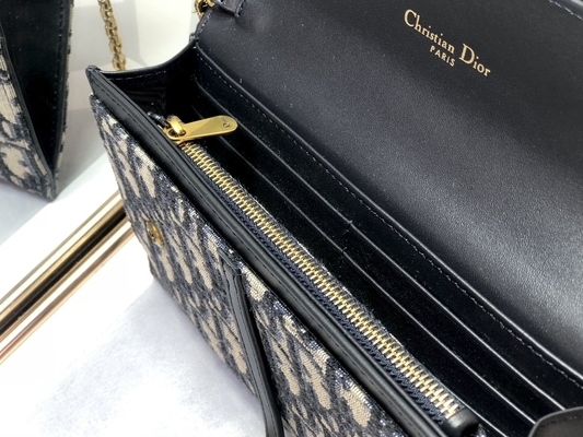 OEM Gemerkt Zadel Lang Dior Oblique Jacquard Pouch Wallet