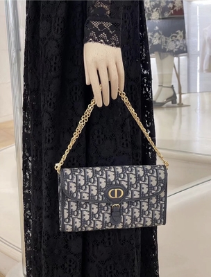 OEM Gemerkt Zadel Lang Dior Oblique Jacquard Pouch Wallet
