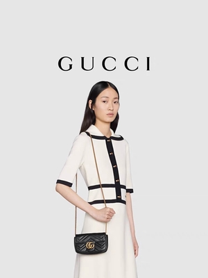 GG Marmont Schouderzak Marmont Matelassé Mini Bag Flap