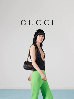 GG Marmont Schouderzak Marmont Matelassé Mini Bag Flap