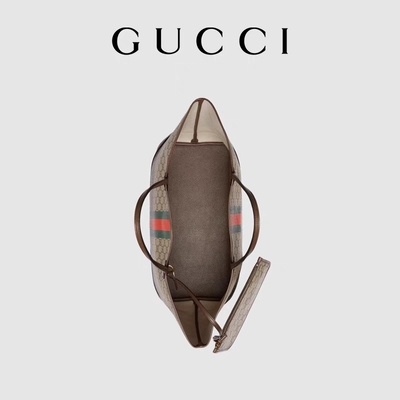 De gemerkte Zak van Gucci Ophidia van Vrouwen Bruine Klein Middelgroot Groot Tote Ebony