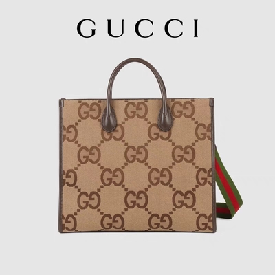 GUCCI Gemerkt Schouderzak Jumbogg Tote Bag Camel Men Gentleman