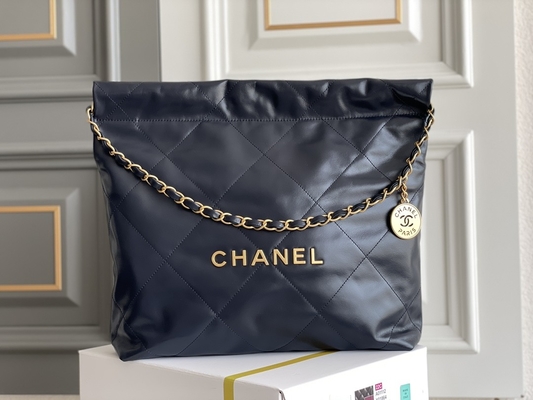 22S kalfsledermarine Chanel 22 ODM van de „Vuilniszak“ Kleine Handtas