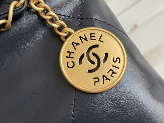 22S kalfsledermarine Chanel 22 ODM van de „Vuilniszak“ Kleine Handtas