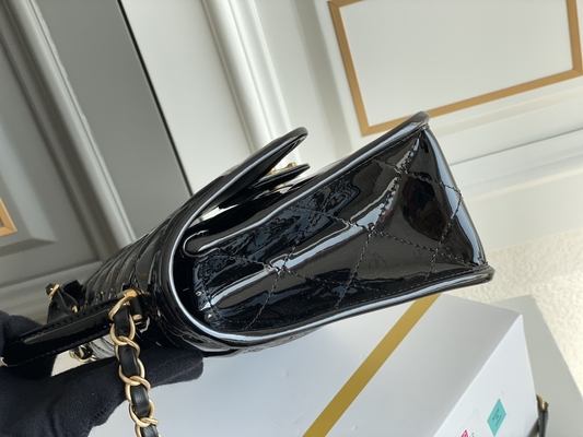 22k Tofu van het het Octrooileer van vrouwenchanel flap bag 2022 Zak Zwart Goud