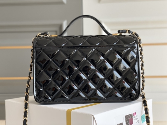 22k Tofu van het het Octrooileer van vrouwenchanel flap bag 2022 Zak Zwart Goud