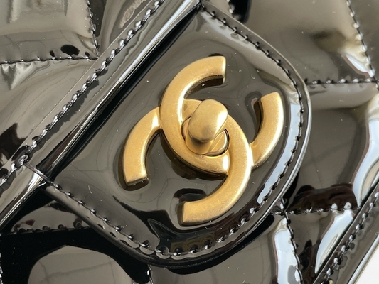 22k Tofu van het het Octrooileer van vrouwenchanel flap bag 2022 Zak Zwart Goud