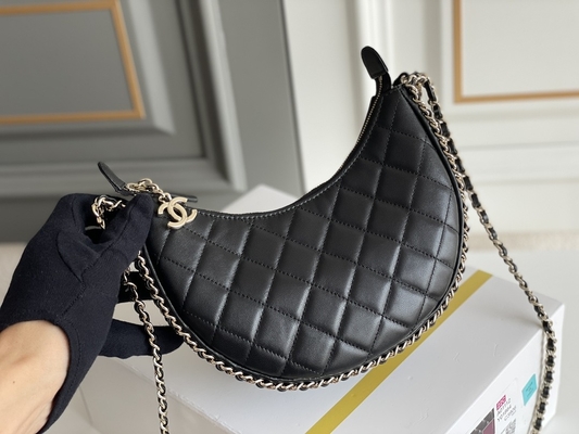 Zwart van de de Zwerverhandtas van Kettingsmini sling bag branded chanel de Kalfslederleer