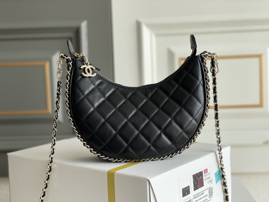 Zwart van de de Zwerverhandtas van Kettingsmini sling bag branded chanel de Kalfslederleer