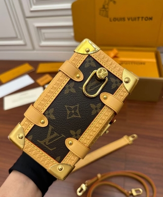 Bruin Presbyopic-Zij de Boomstammonogram van Canvaslouis vuitton LV PM Zak Koffer