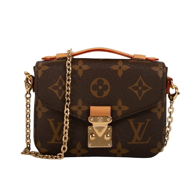 Het Kruis van Mini Designer Monogram Bag Micro Metis LV - Bruine lichaamszak