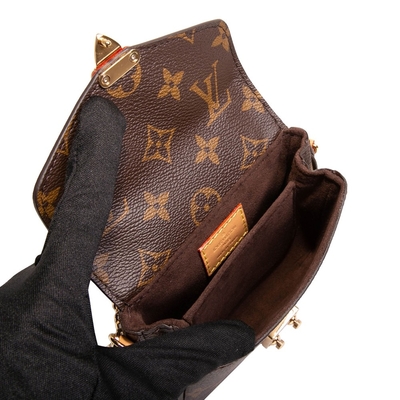 Het Kruis van Mini Designer Monogram Bag Micro Metis LV - Bruine lichaamszak