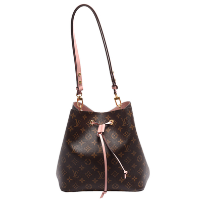 Zwarte het Monogramzak van Louis Vuitton NéOnoé Mm van de leerversiering