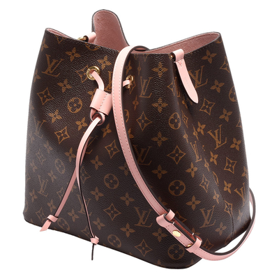 Zwarte het Monogramzak van Louis Vuitton NéOnoé Mm van de leerversiering