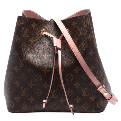 Zwarte het Monogramzak van Louis Vuitton NéOnoé Mm van de leerversiering