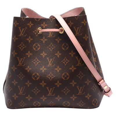 Zwarte het Monogramzak van Louis Vuitton NéOnoé Mm van de leerversiering