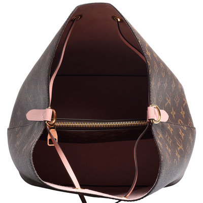 Zwarte het Monogramzak van Louis Vuitton NéOnoé Mm van de leerversiering