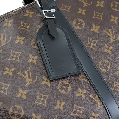 Makassar Met een laag bedekt Canvas LV Keepall BandoulièRe 55 Louis Vuitton M56714