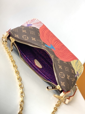 Monogramlv Boulogne Zak Met een laag bedekt Canvas met Pompoendruk
