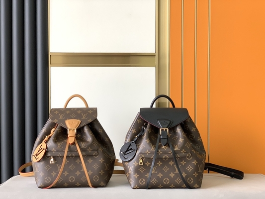 Het Kalfsleer LV Montsouris van de monogramschaduw PM Rugzak Afneembare Charme