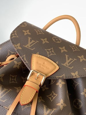Het Kalfsleer LV Montsouris van de monogramschaduw PM Rugzak Afneembare Charme
