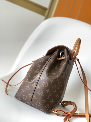 Het Kalfsleer LV Montsouris van de monogramschaduw PM Rugzak Afneembare Charme