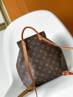 Het Kalfsleer LV Montsouris van de monogramschaduw PM Rugzak Afneembare Charme