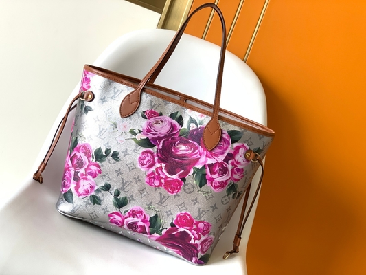 Bloemenpatroon Zilveren Louis Vuitton Large Never Full M21352
