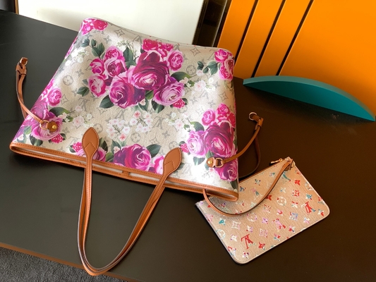 Bloemenpatroon Zilveren Louis Vuitton Large Never Full M21352