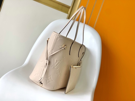 Preloved Gemerkte MM. van Neverfull van het Monogramcanvas Beige Tote Bag