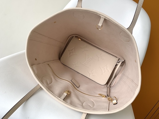 Preloved Gemerkte MM. van Neverfull van het Monogramcanvas Beige Tote Bag