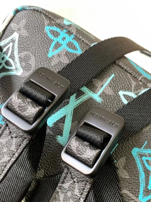 Veelkleurige Groene de Graffitizak van Brand Backpack LV van de Ontdekkingsontwerper