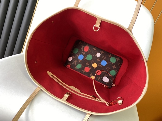 zwarte LV X Yayoi Kusama Louis Vuitton Neverfull Veelkleurige MM.monogram Zak