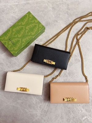 De lichtrose Portefeuille van Leermini designer purses gucci python op Kettingswoc met het Met elkaar verbinden G