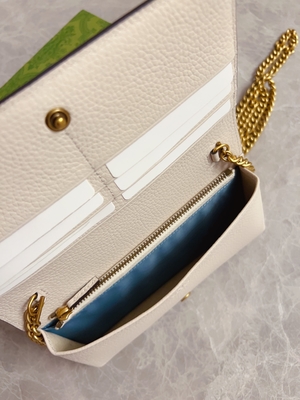 De lichtrose Portefeuille van Leermini designer purses gucci python op Kettingswoc met het Met elkaar verbinden G