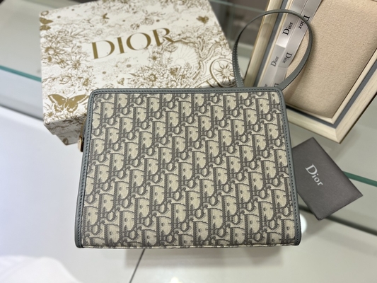 2 in 1 Mini Dior 30 Montaigne-Zak Blauwe Schuine Jacquard