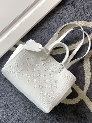 Wit Monogram Preloved Gemerkt Zak Louis Vuitton Sac Plat Tote