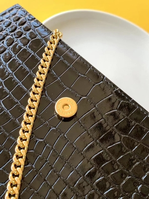 Zwarte de Zak Gouden Ketting Kate Small Tassel van kalfslederyves saint laurent